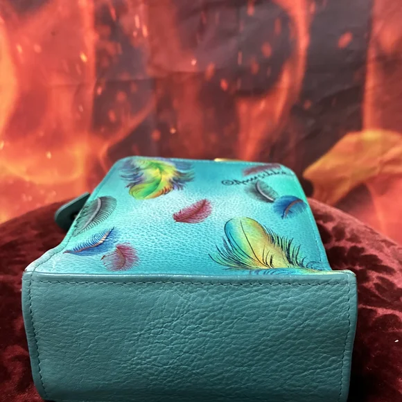 Anuschka Turquoise Feather Art Clutch - Picture 7 of 7